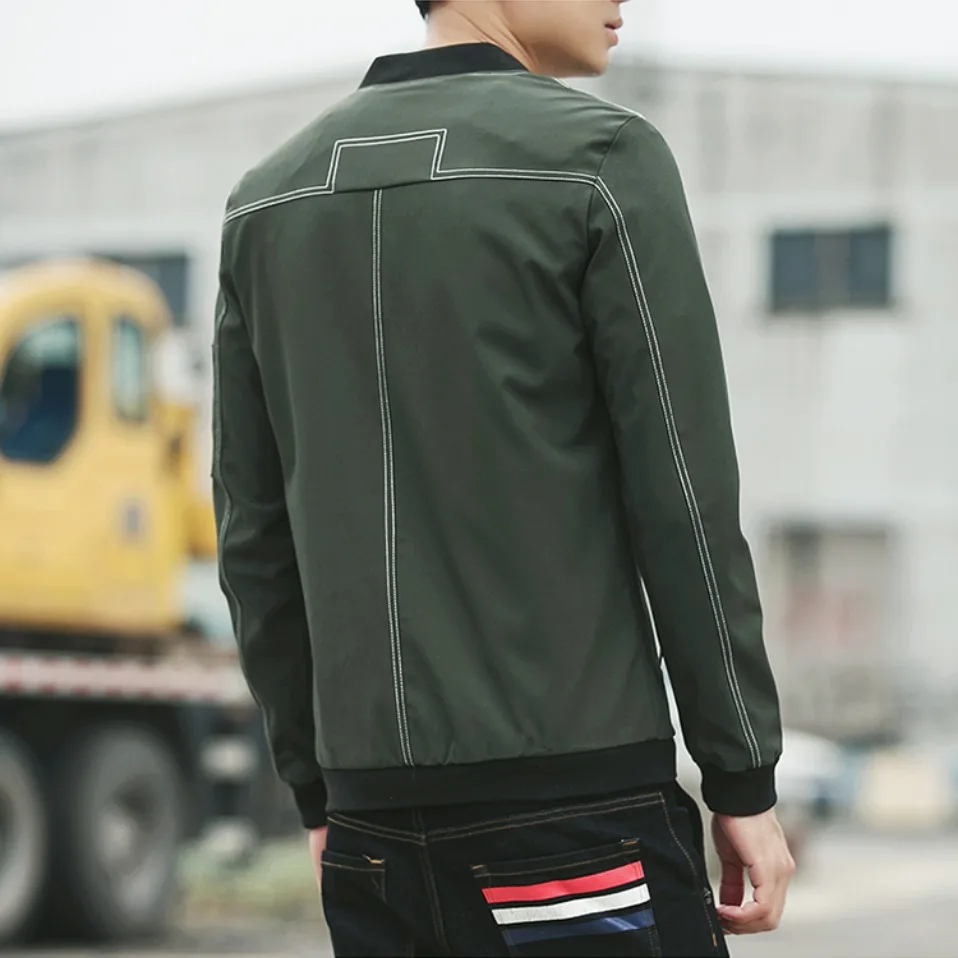 HCXY Для мужчин куртка Демисезонный Мода Марка Slim Fit пальто мужской Бейсбол Курточка бомбер Для мужчин пальто большие размеры 5XL