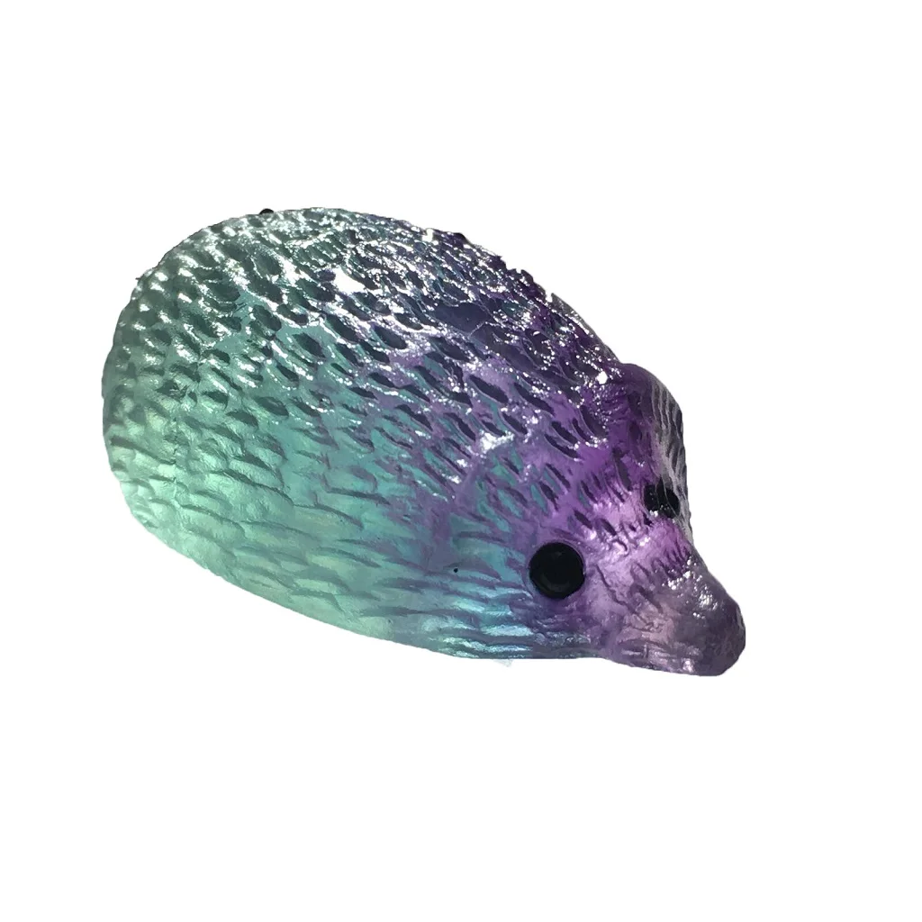 

Natural Quartz Carved Rainbow Hedgehog Home Crafts Decoration