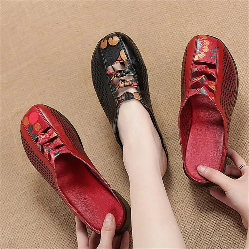 Новинка 2022 открытая обувь в этническом стиле женские тапочки сандалии из