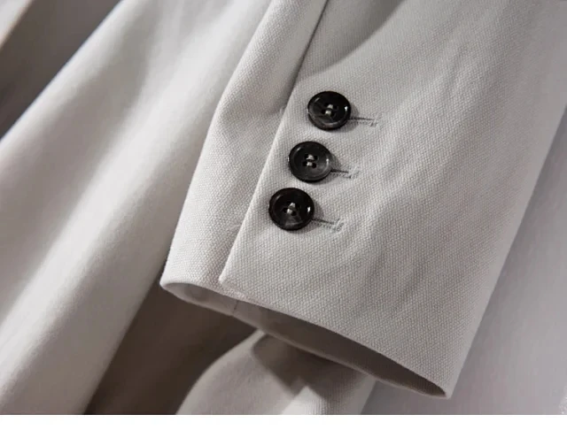 

Women Solid Color Blazers Office Lady Double Breasted Female Suit Coats with Pockets Outwear