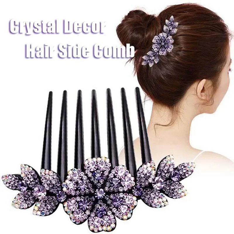 

Crystal Decor Hair Side Comb Rhinestone Headwear Hair Accessories For Women Lady Women Hair Accessories
