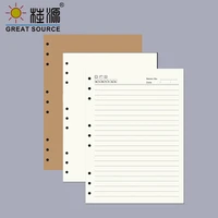 filofax b5 loose leaf notebook 9 ring binder refill paper journal refillable folder paper kraft notebook paper dotted %ef%bc%886pcs%ef%bc%89