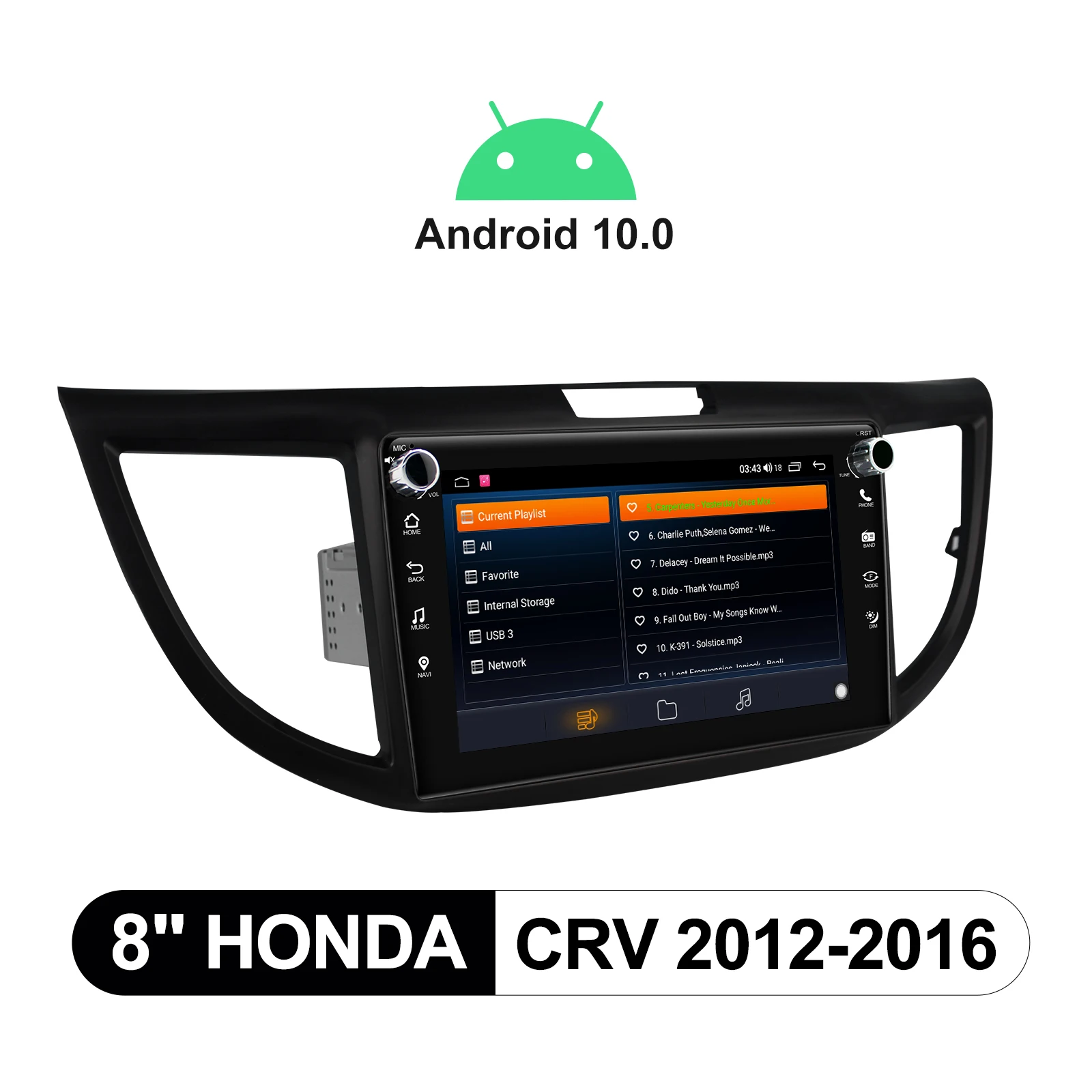 구매 자동차 라디오 멀티미디어 플레이어 GPS 안드로이드 8.1 헤드 유닛 혼다 CRV CR-V 2012 2016 무선 카플레이