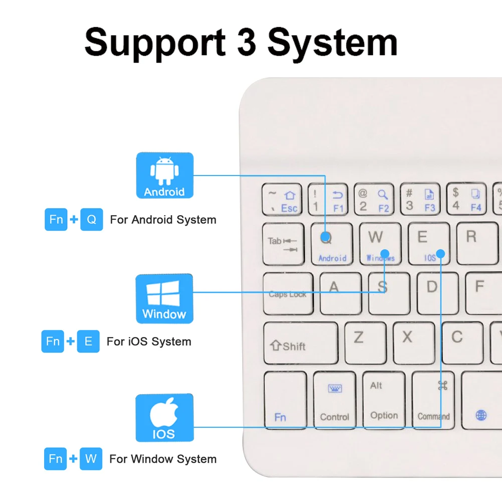 Мини тонкая беспроводная bluetooth клавиатура для ipad телефона планшета резиновые