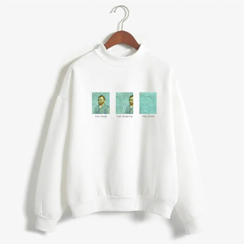 

New Harajuku Aesthetics Sweatshirt van gogh Hip Hop Streetwear Tops tees casual funny hoodie Winter Long sleeve women hoody