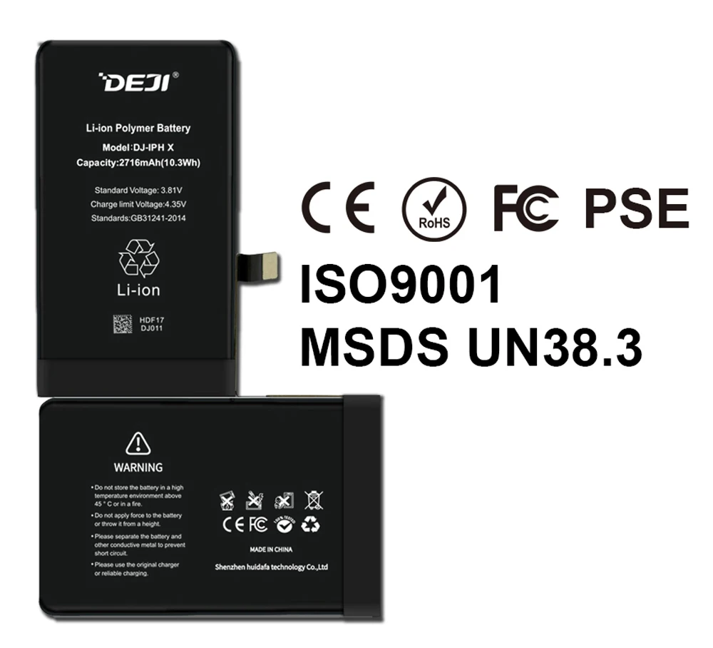 Deji Аккумулятор для Apple iPhone X 8 Plus 6 8P iPhoneX iPhone6 iPhone8P 2200mAh-3060mAh сменный литий-полимерный батарея+ бесплатный инструмент For Apple iPhone X 8Plus 6 Мобильный телефон батарея