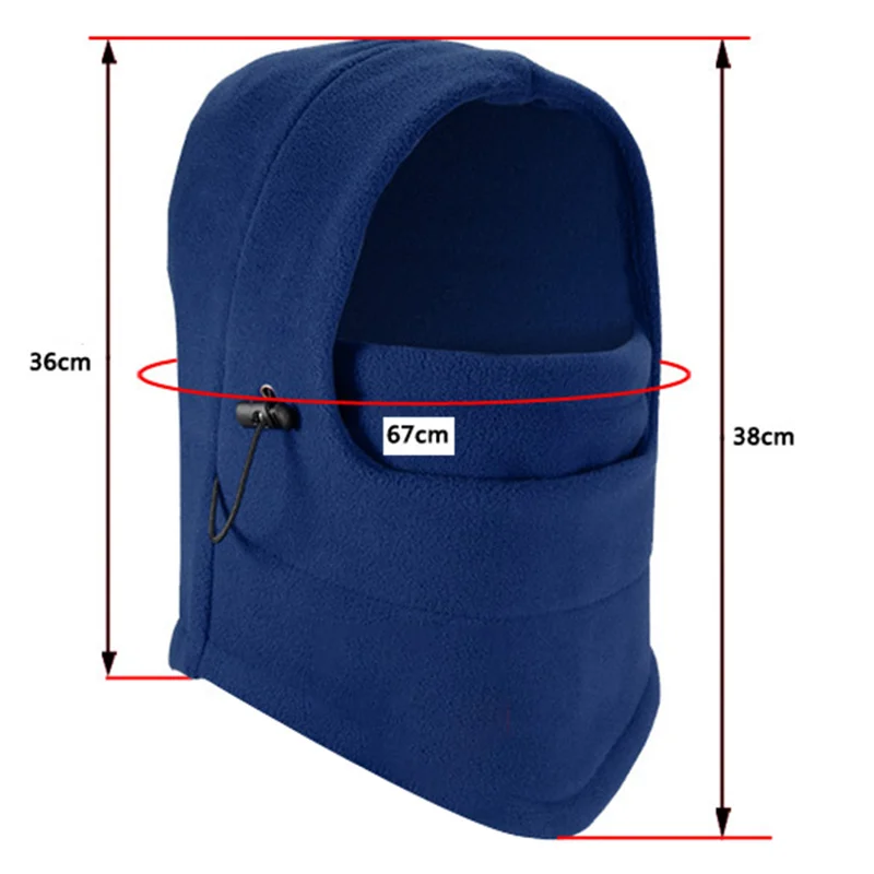 

Winter Windproof Hiking Caps Ski Bike Motorcycle Neck Warmer Helmet Hat Men Warm Thermal Fleece Balaclava Face Beanies
