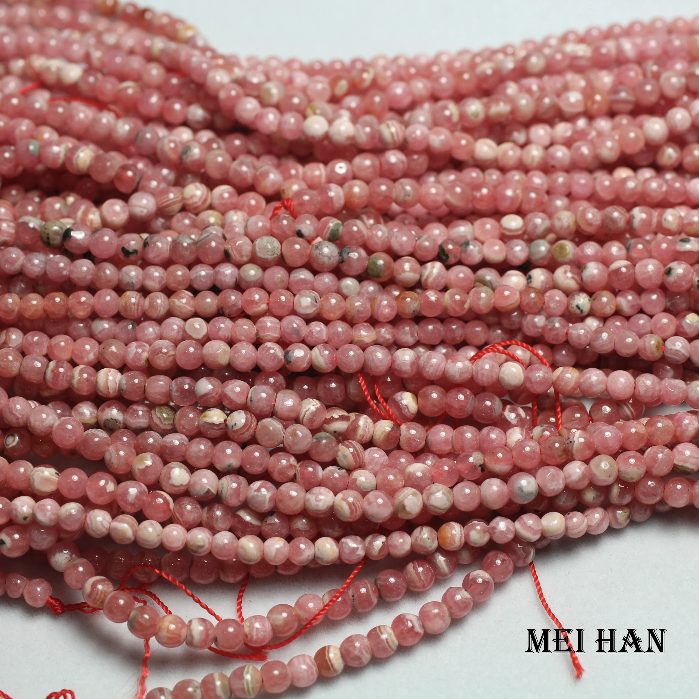 Meihan оптовая продажа (2 нити/набор) натуральный аргентинский Родохрозит 4 5 мм