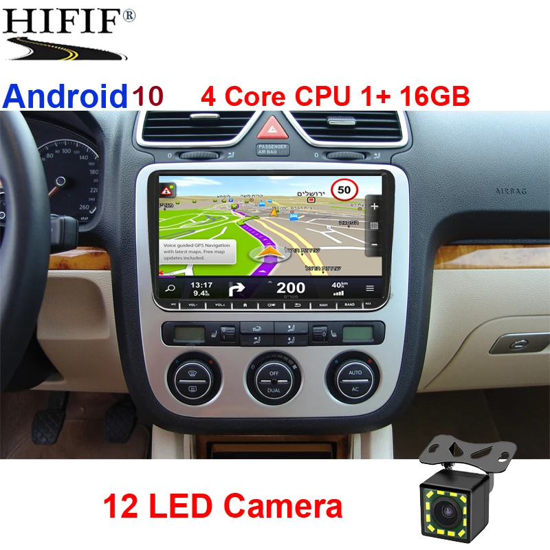 9 &quotAndroid 10 Автомобильный GPS навигатор для VW GOLF 5 6 Polo Passat b5 Jetta Tiguan Touran Skoda seat canbus