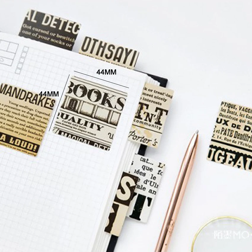 45 шт./упак. Ретро новости Бумага мини ремесло этикетка записки клейкая Стикеры DIY