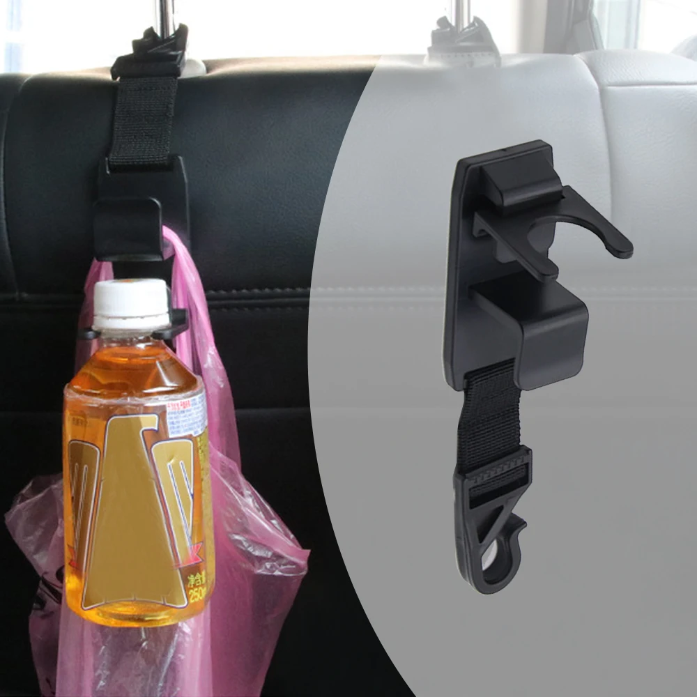 

Plastic Multi-functional Car Seat Hook Auto Headrest Bottle Hanger Bag Holder Clip Storage Organizer Universal Car Accessories