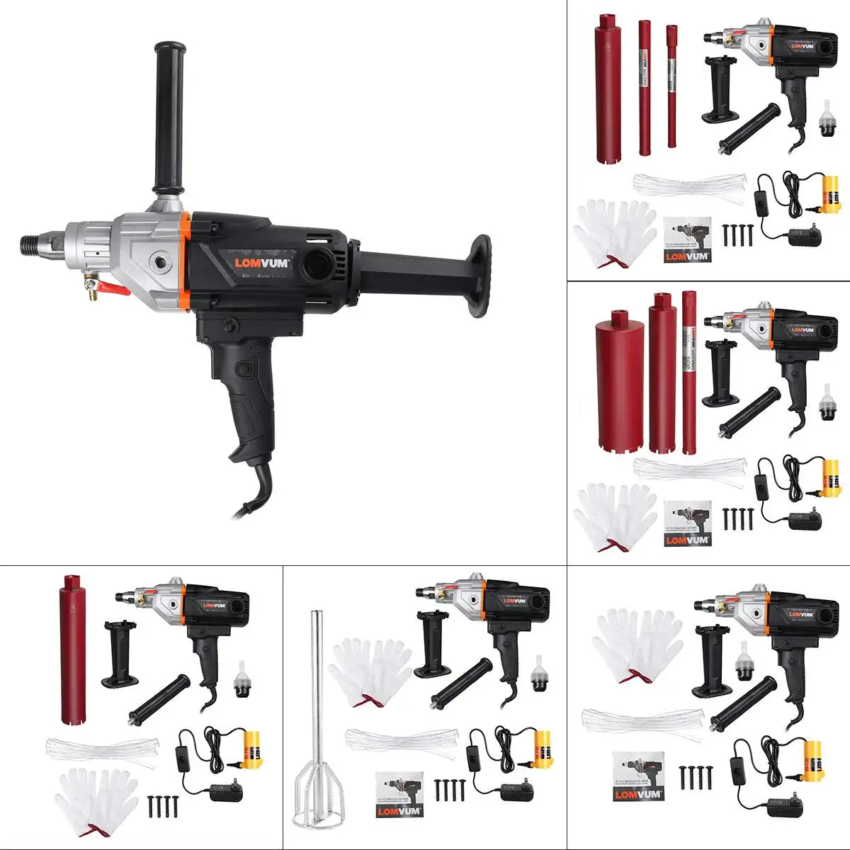 

2000W High Power Electric Drills 180mm Industrial Hole Diamond Core Electric Drilling Machine Handheld Concrete Drill Machine