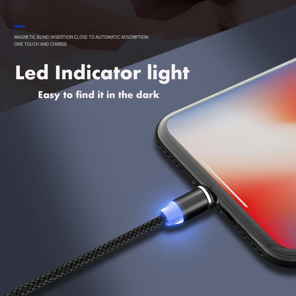Быстрый Магнитный зарядный usb-кабель Micor для samsung Redmi Oppo huawei, Магнитный зарядный кабель Usb Micro Usb для телефона Android