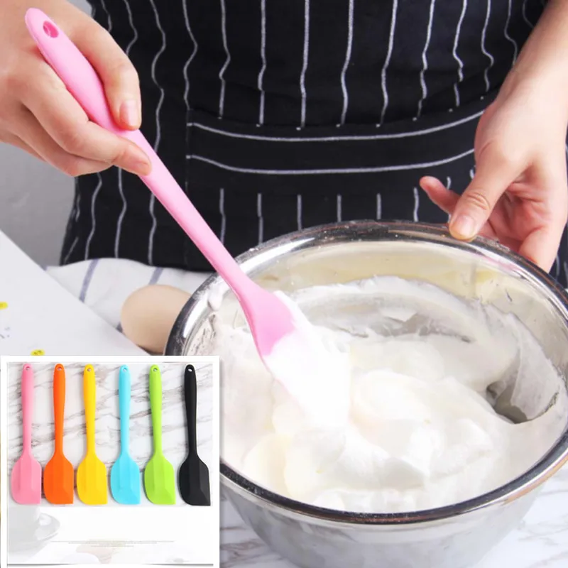 

Hot Baking Scraper Shovel Bakery Cake Baking Tool Food Grade Non Stick Spatula Butter Spoon Cooking Silicone Spatula Rubber