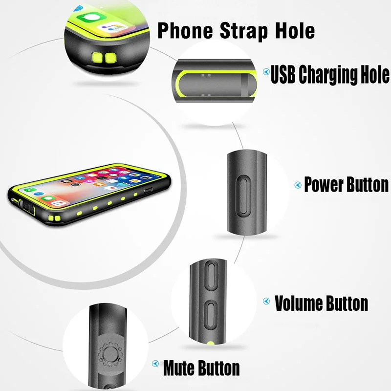 Waterproof Case For iPhone X XS Max XR Phone Shell Shockproof Dustproof Cover Protective Coque Swimming Diving Underwater |