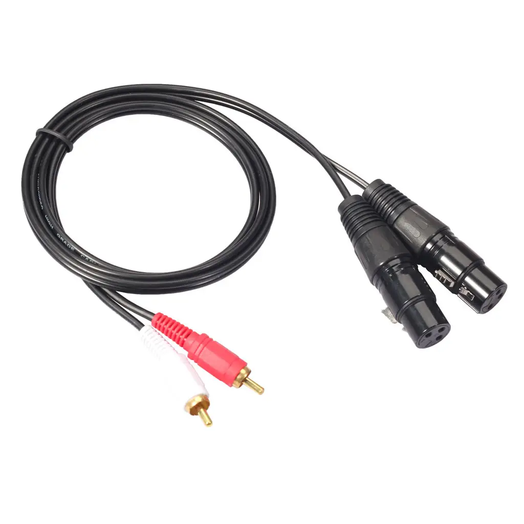

1 пара 1,5 м RCA папа к XLR мама аудио HIFI кабель микрофон микрофонный кабель