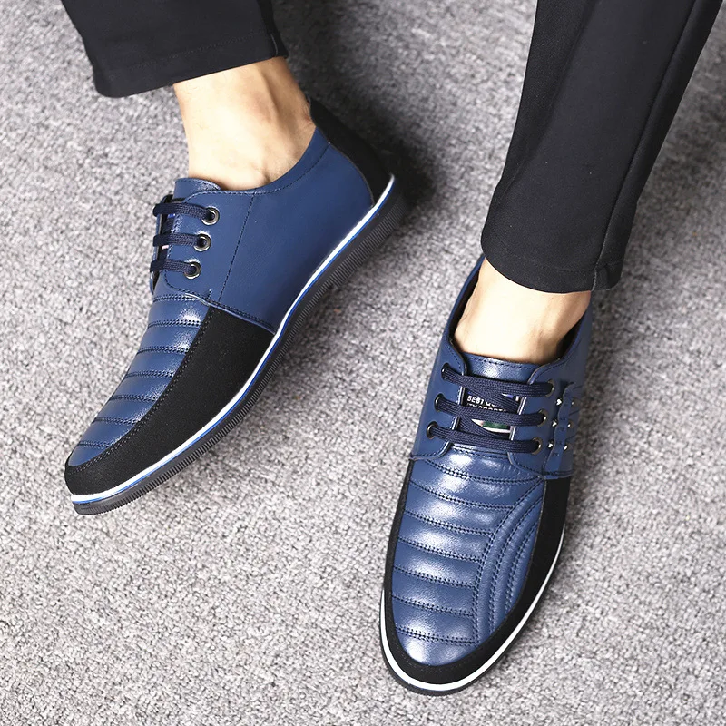 

Men Genuine Leather fur Shoes High Quality Elastic Band Fashion Design Solid Tenacity Comfortable Men's Shoes Big Sizes 2021