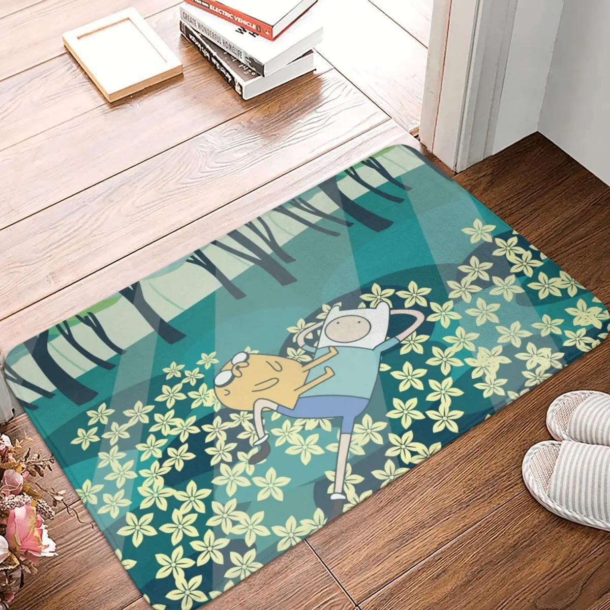 

Field Of Flowers Adventure Time Doormat Carpet Mat Rug Polyester Non-Slip Floor Decor Bath Bathroom Kitchen Balcony 40*60