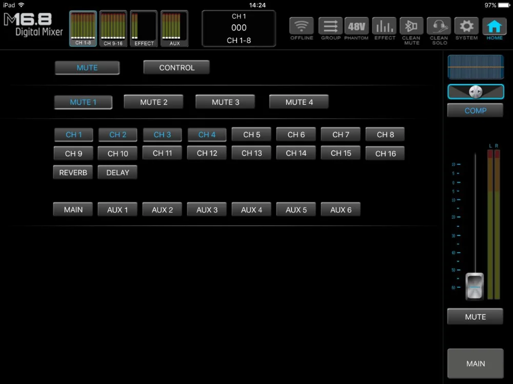 TKL M16.8 профессиональный аудио цифровой микшер Ipad 16 каналов USB wifi DJ смешивание звука для караоке KTV матч Вечерние