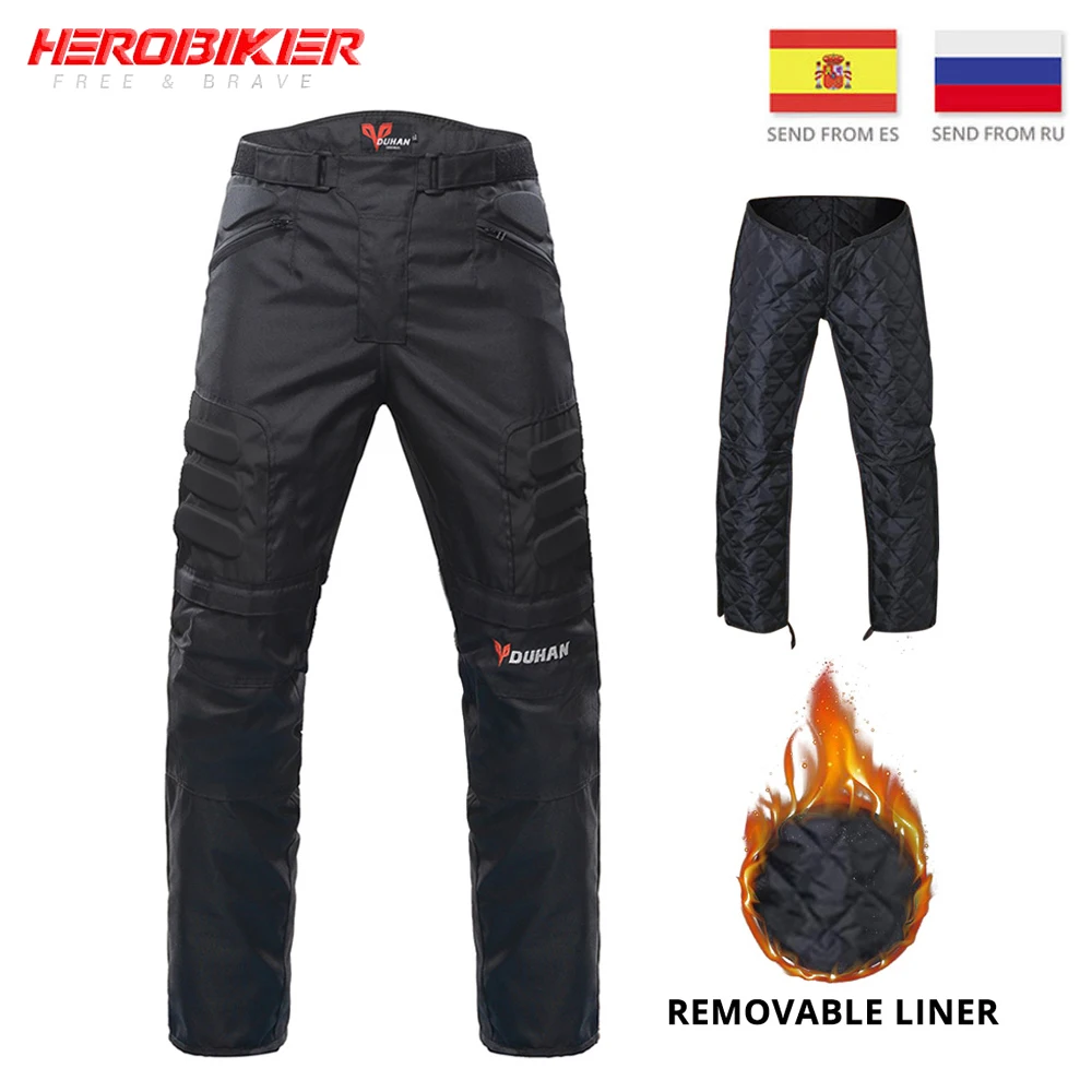 Motorcycle Pants Winter Cold Proof Moto Motocross Off-Road Racing Pants Motorbike Protective Trousers Have Cotton Lining