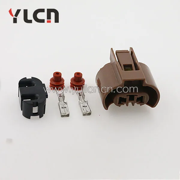 2 контакта PA66 коричневые автомобильные электрические разъемы | Строительство и