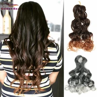 golden beauty synthetic hair for braiding loose braids wave curly end crochet curls blonde wine 20inch wavy hair bundles
