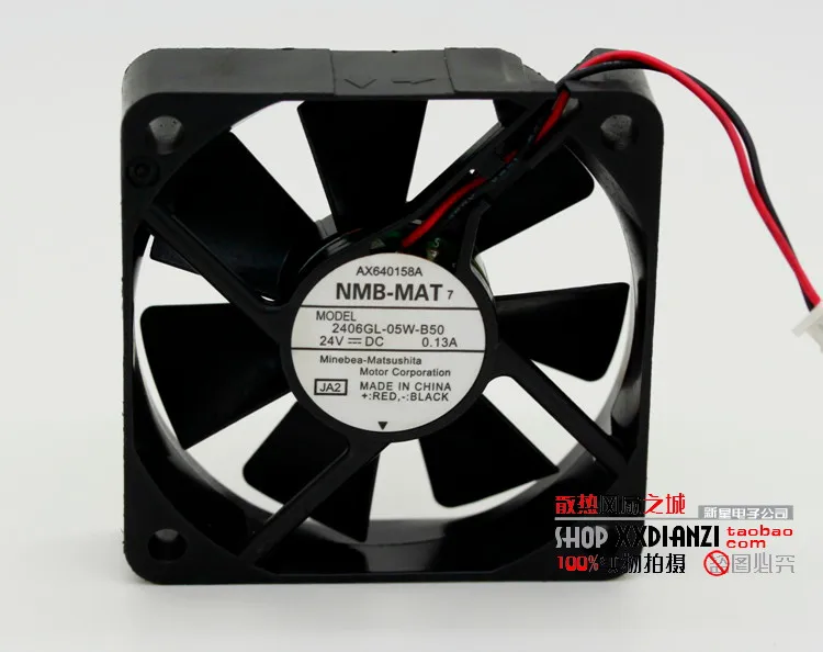 Подлинная 6 см 6015 24V 0.13A 2406GL 05W B50 с двойным шарикоподшипником инверторный