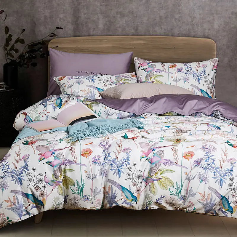 

2021 Cotton Printed Bedding Sets Duvet Cover Bedsheet Pillowcase Set Queen King Size Spring Fall Bed Bedspread Quilt Cover