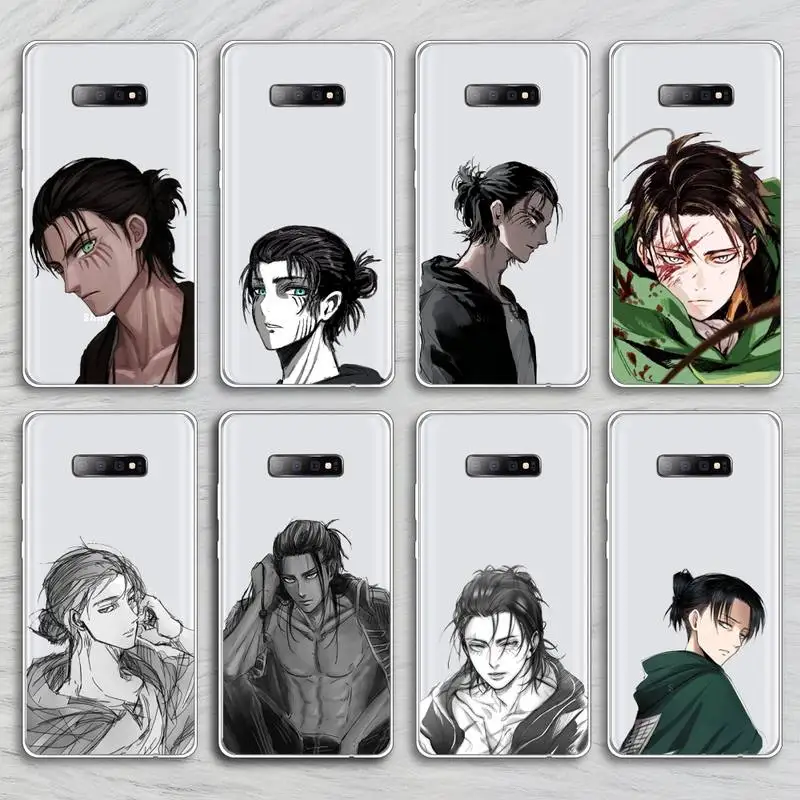 

Anime Japanese Allen Attack On Titan Phone Case Transparent For Samsung Galaxy A71 A21s S8 S9 S10 plus note 20 ultra