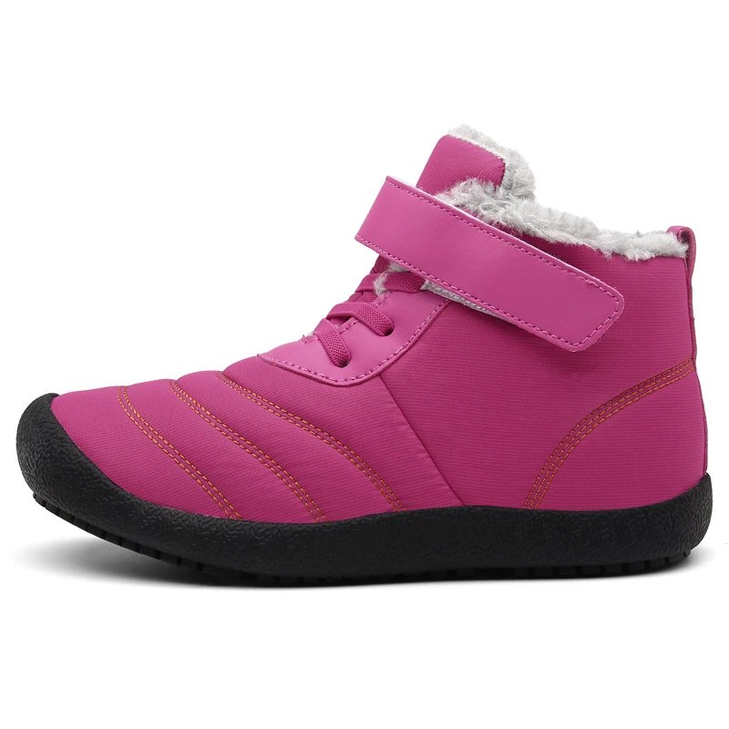 Rose Red Hemmyi/пара сапог; Мужская зимняя обувь; бархатные теплые уличные зимние сапоги; резиновая подошва; Прямая поставка; унисекс; размеры 36-48 - Цвет: Rose Red