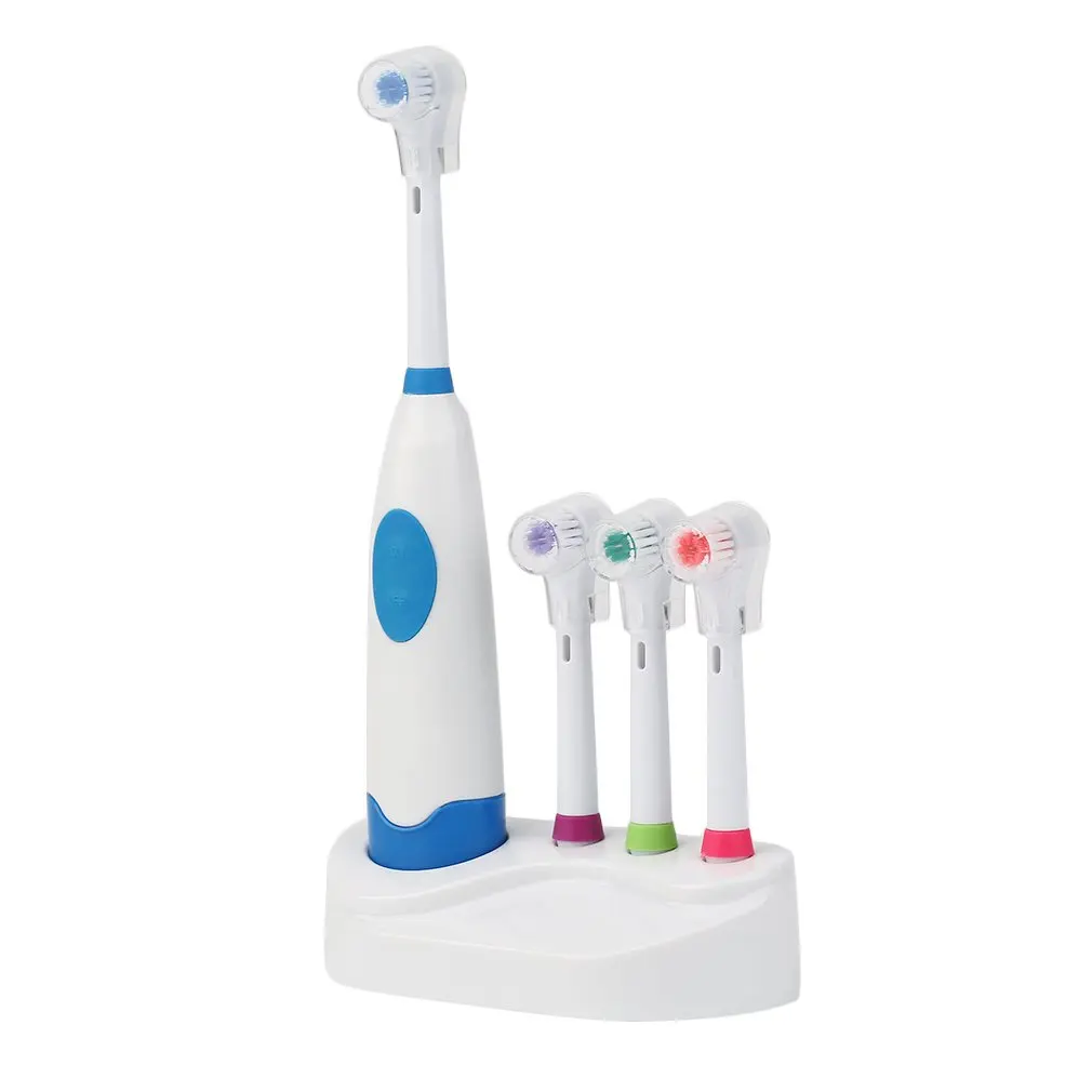 

Portable Battery Operated Electric Toothbrush Set 1 Adult Toothbrush+3 Brush Heads Ultrasonic Sonic Rotary Electric Toothbrush