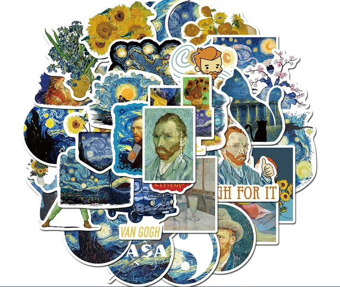 40 шт. наклейки Винсента Виллема ван гога художественный художник картина