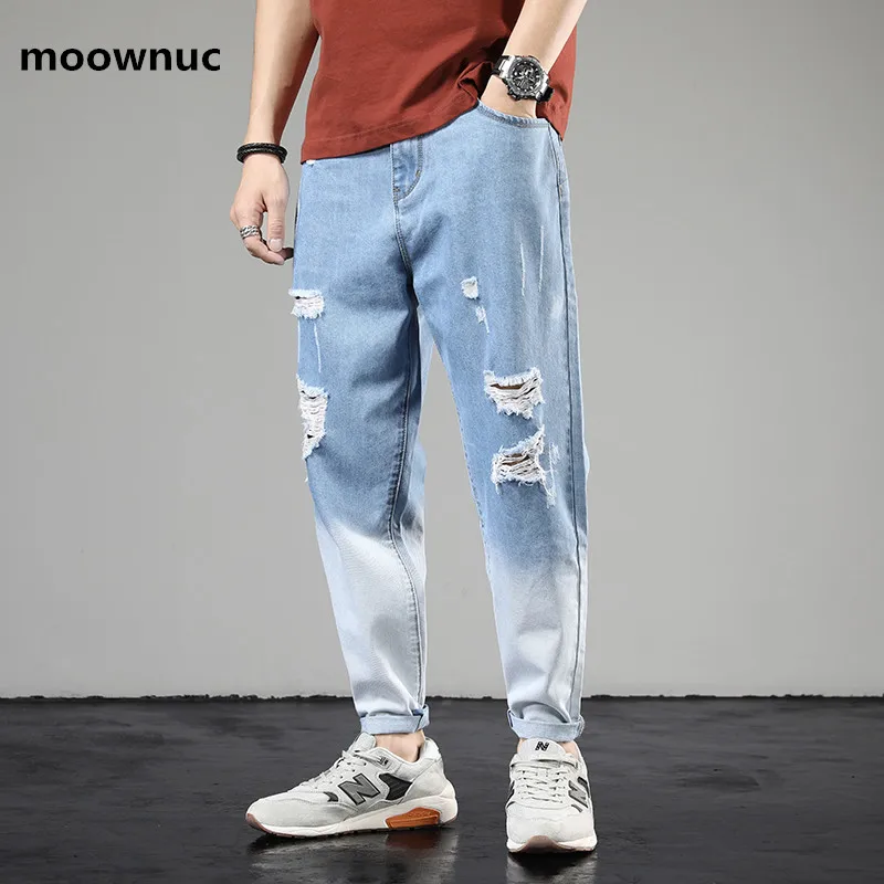 

2020 new arrival spring high quality elastic jeans men ,Ankle-Length men's Loose large size jeans men size 28-38