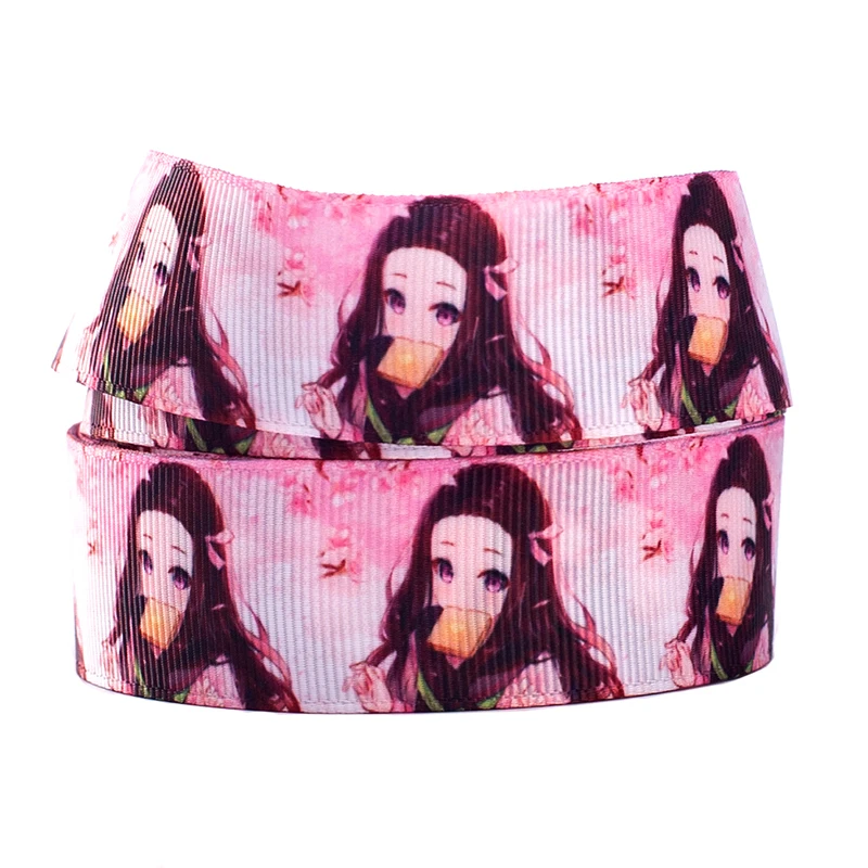 Корсажная лента с японским мультяшным рисунком Kimetsu No Yaiba 10 ярдов разные размеры |