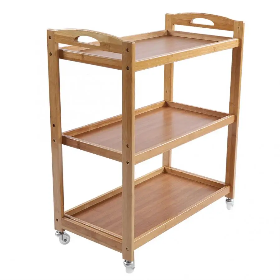 3 уровневая кухонная стойка для хранения Сервировочная Тележка с колесами из
