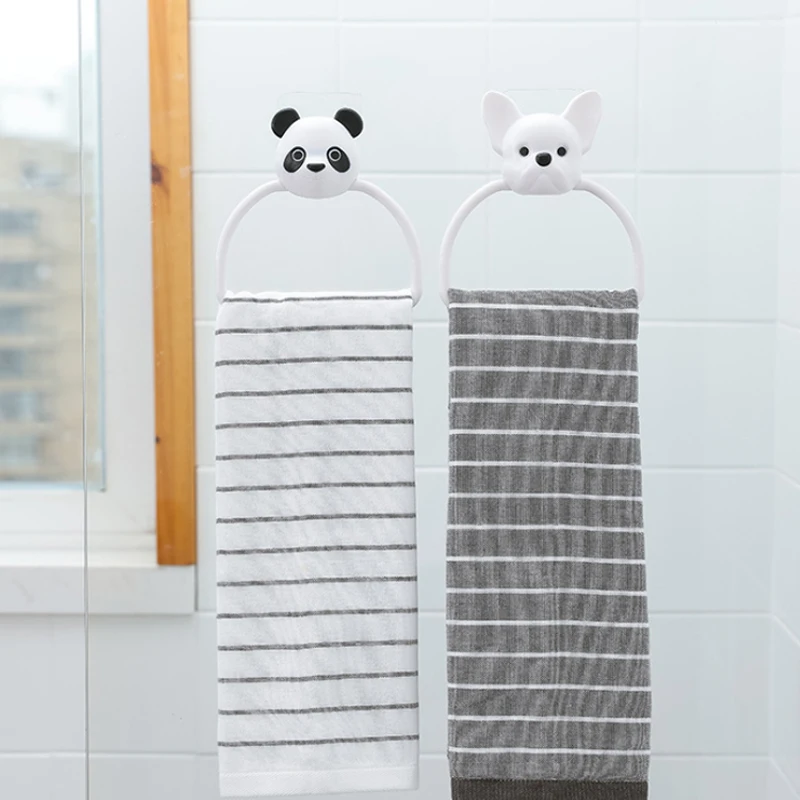 Мультяшные Животные форма ручное полотенце подвесное кольцо пластиковое