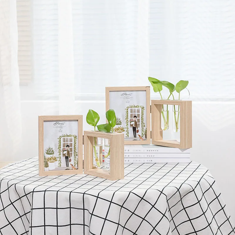 

Vase Flower Pot Home Decor Photo Frame Table Modern Creative Hydroponic Plants Transparent Vase In The Living Room Decorations