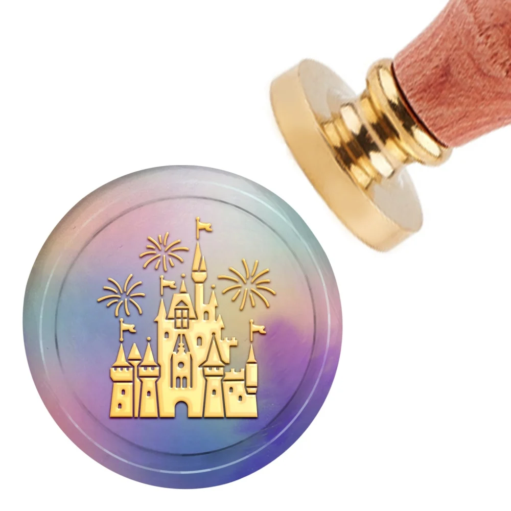

1 Set DIY Scrapbook Brass Wax Seal Stamp with Handle Tower Pattern 3cm