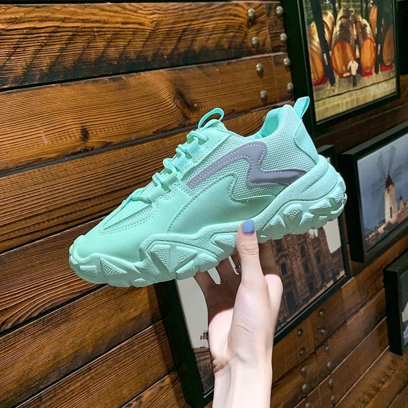 

fashion mixed colors women casual shoes trend style ladies platform vulcanzied korean moccasins sports school female sneakers