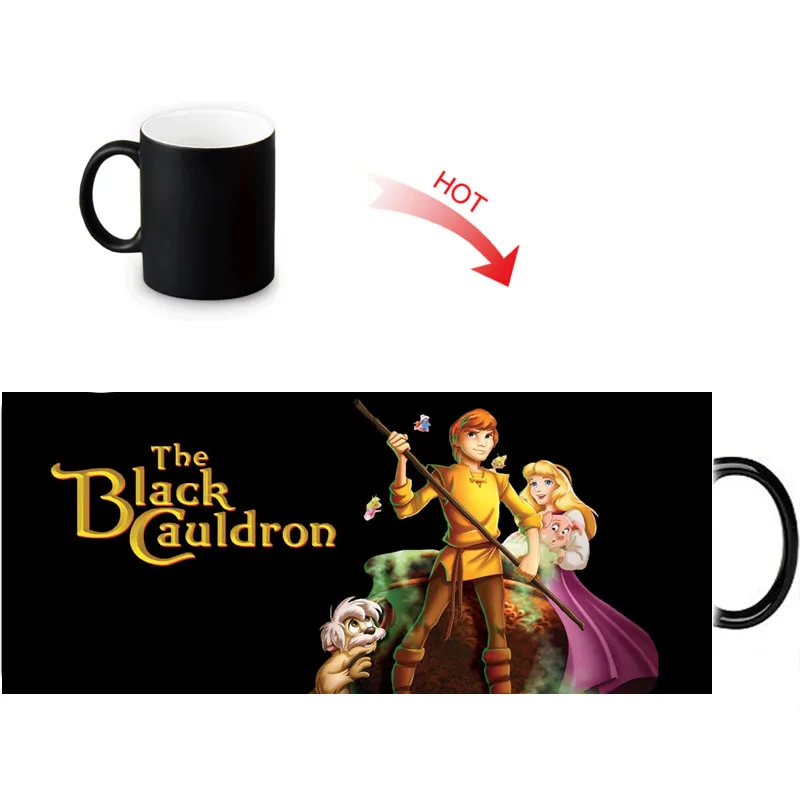 Кружки с рисунком черного котла fun The Black волшебная изменяющая цвет кофейная