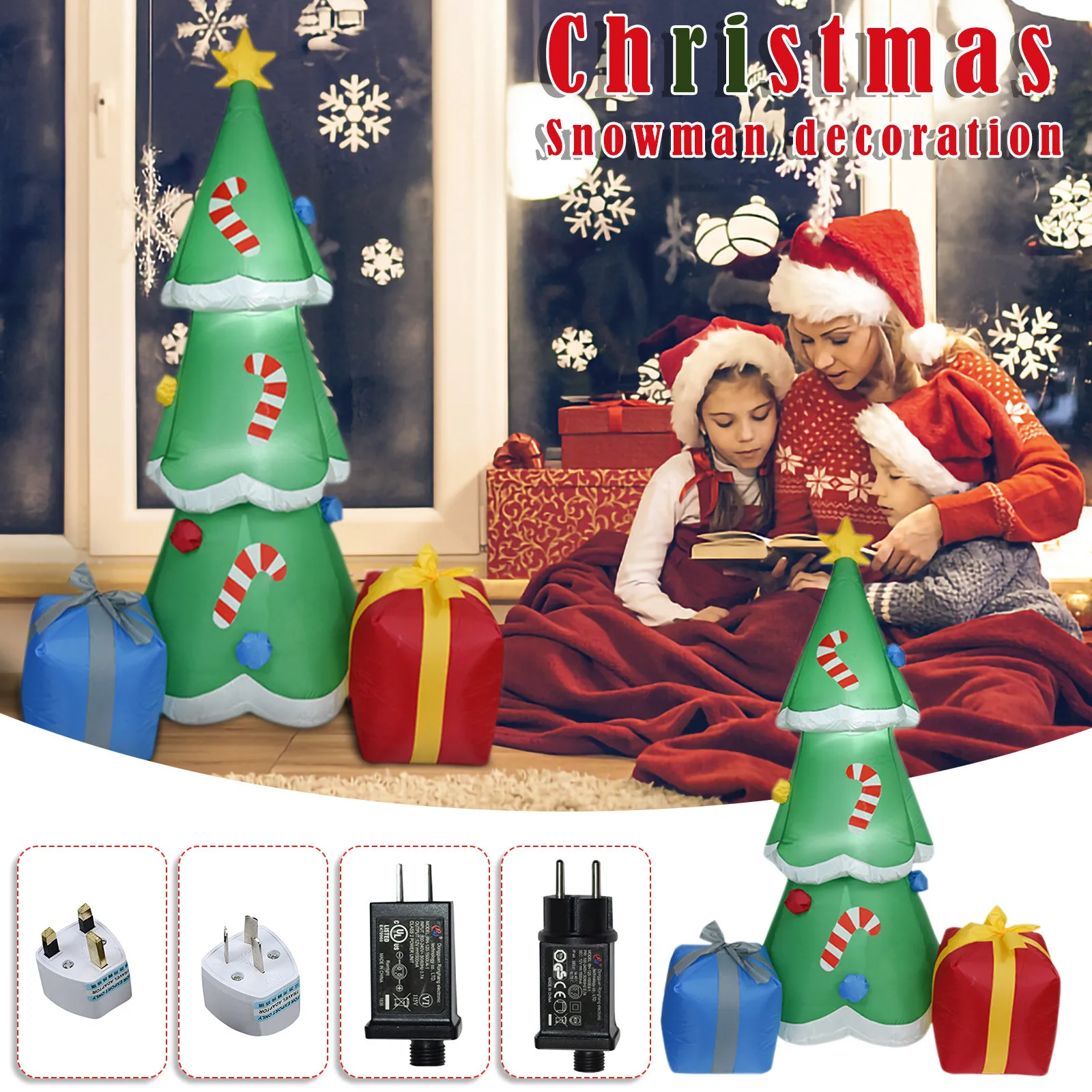 

Подарок на рождественскую елку 1,8 м, Надувное украшение для двора, реквизит для оформления мероприятия, Рождественское украшение, новый год ...