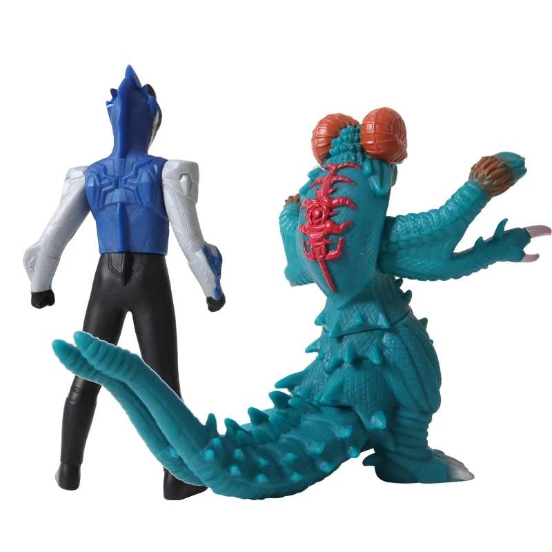 

14cm BANDAI Ultraman Ultraman Zero Ultraman Blu Doll set Action PVC Collection Model Toy Anime Figure Toys For Kids