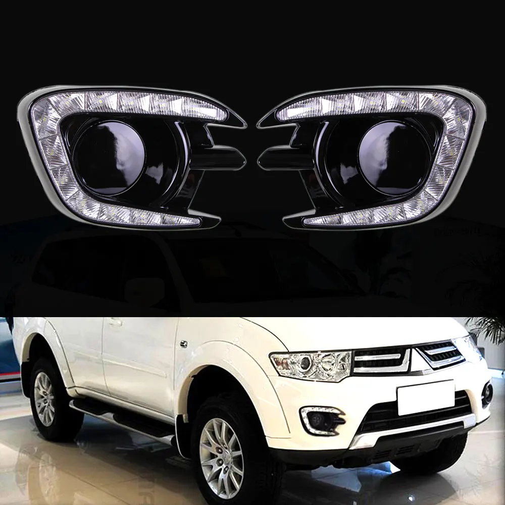 Дневные ходовые огни светильник LED DRL для Mitsubishi Pajero Montero Sport 2013 2014 2015 левой и правой