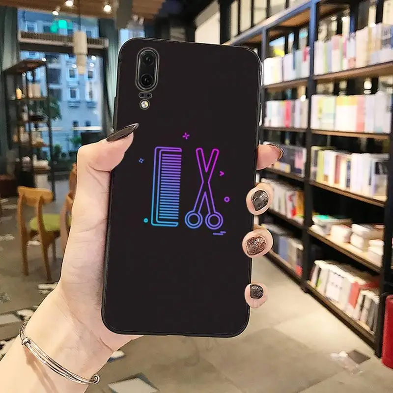 

Hair Stylist Scissors art pattern luxury brand Phone Case shell For Huawei honor Mate P 10 20 30 40 Pro 10i 9 10 20 8 x Lite