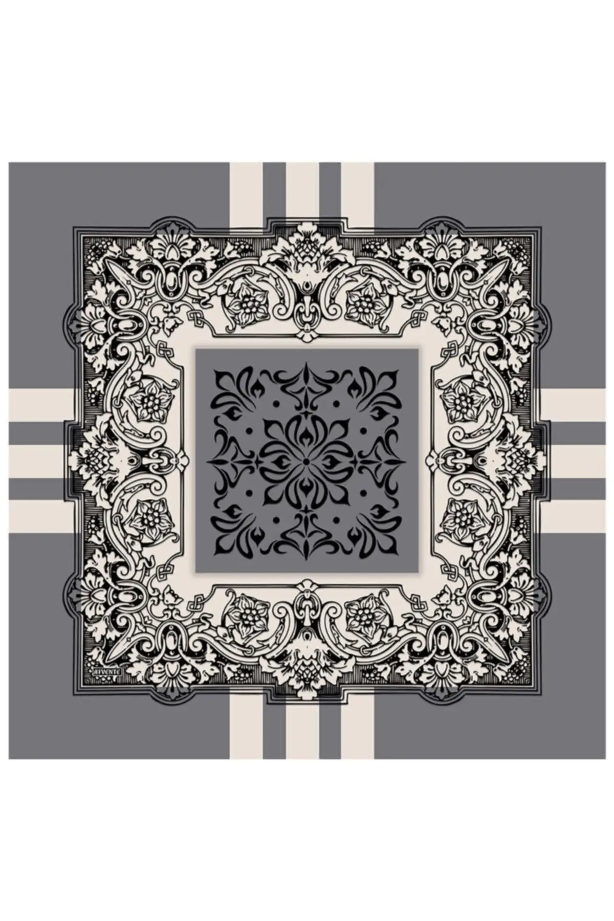 

Women's Gray Digital Printed Taffeta Scarf islamic women