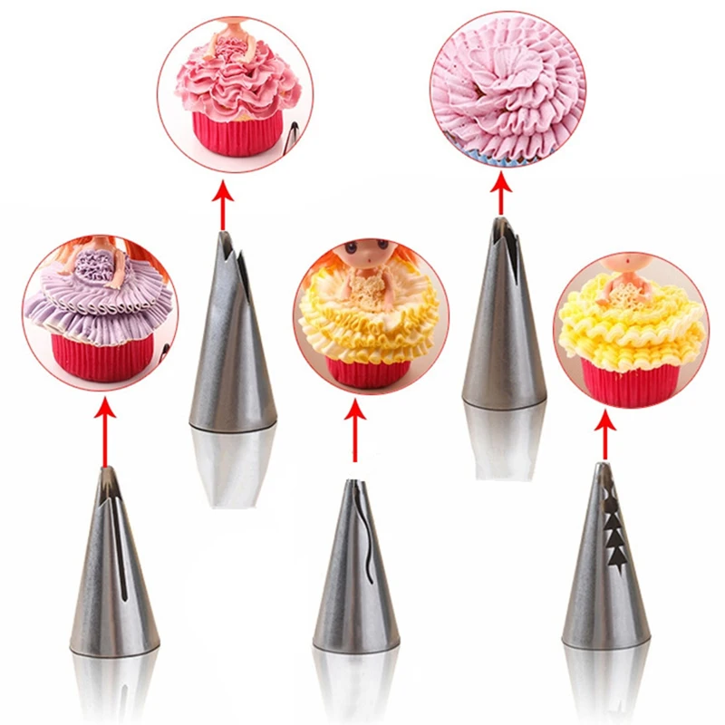 8 шт./компл. насадки из нержавеющей стали для украшения тортов|Наборы