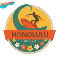 fashion creative car sticker surfing honolulu hawaii usa flag accessories pvc decal for mazda 6 206 land rover