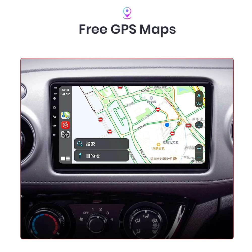 Восьмиядерный Android 11 0 GPS-навигатор для Honda Vezel 2015 2016 2017 мультимедиа 4G SIM 360