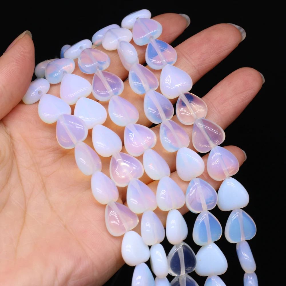 

Natural Stone Opal Beads Heart Shape Loose Spacer Bead for Jewelry Making Diy Trendy Necklace Bracelet Accessories 14mm