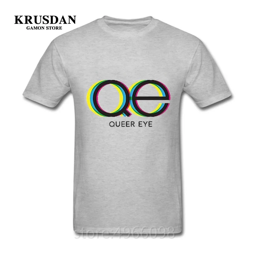 2019 Мужская футболка для мужчин s Slim Fit Queer eye логотип футболки с коротким рукавом